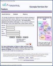 A screenshot of a web form showing Georgia Services for Seniors as a part of the Enhanced Services Program (ESP)