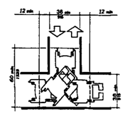 T-Shaped Space for 180 turn